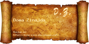 Doma Zinajda névjegykártya